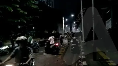 Bentrokan mahasiswa dengan aparat di Palmerah/Ayojakarta.com