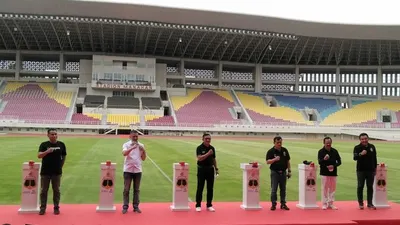 Tim Liga 1 Bhayangkara FC resmi berganti nama menjadi Bhayangkara Solo FC dan berhome base di Stadion Manahan, Kota Solo, Jumat (27/11/2020). (Ayojakarta/Budi Cahyono)