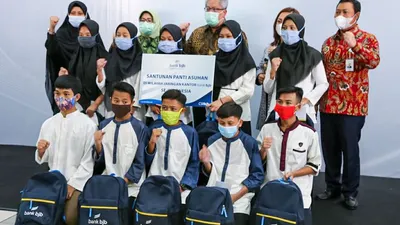 bank bjb salurkan bantuan kemanusiaan kepada panti patim / dok bjb