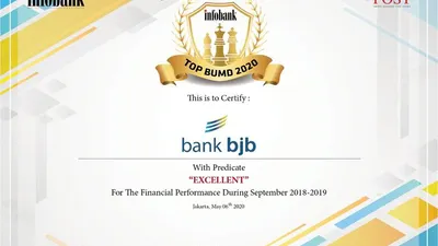 bank bjb Dinobatkan sebagai BUMD Terbaik 2020 dalam ajang  2nd Infobank Top BUMD. (istimewa)