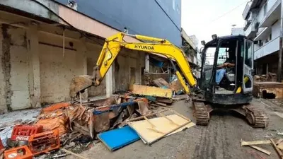 Pembongkaran PKL Jalan Pedati dan Seketeng