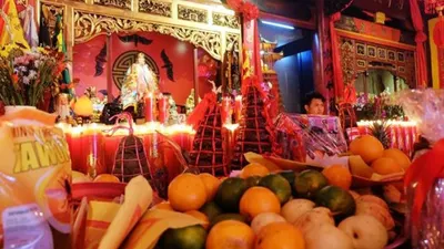 Buah sajian dalam perayaan Imlek. (sportourism.id)