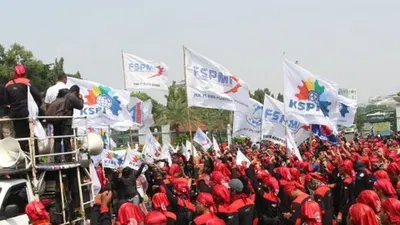 Ilustrasi demo buruh (dok AyoMedia Network)