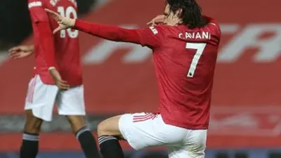 Selebrasi gol Edinson Cavani (Twitter MU)
