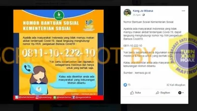 [ilustrasi] Beredar klaim yang menyebutkan bahwa warga kurang mampu dan kelaparan selama pandemi virus corona baru Covid-19 bisa mendaftarkan diri untuk mendapatkan bantuan sosial (bansos) dari Kementerian Sosial. (dok)