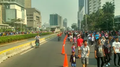 Ilusttrasi suasana CFD di Jakarta (Ayojakarta.com/Hendy Dinata)