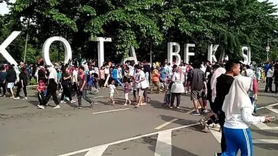 Suasana CFD Bekasi sebelum pandemi Covid-19. (Ayobekasi/Firda Puri)
