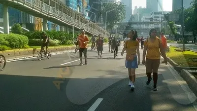 Suasana kegiatan Car Free Day di Jakarta Pusat, Minggu (8/3/2020) (Ayojakarta.com/Hendy Dinata)