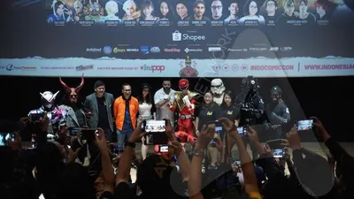Para pengisi acara Shoppe Indonesia Comic Con 2019 saat konferensi pers beberapa waktu lalu/Ayojakarta.com