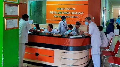 RSUD Waled, Kabupaten Cirebon, sebagai salah satu rumah sakit yang menangani pasien bergejala maupun positif Covid-19. (Ayocirebon/Erika Lia)