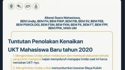 Cuitan BEM Undip di Twitter. (dok)