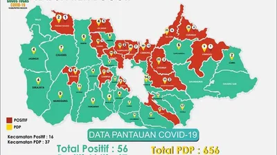 Peta Sebaran Covid-19 di Kabupaten Bogor