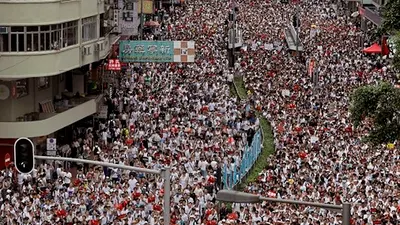 Demonstrasi di Hong Kong/AP