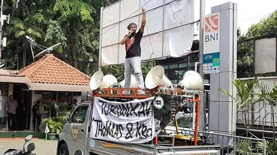 Demo KB Universitas Moestopo/ Istimewa