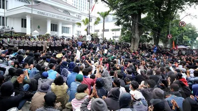 Demonstrasi mahasiswa di depan Gedung DPRD Jawa Barat/Ayo Media Network