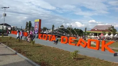 Alun-alun Kota Depok resmi dibuka untuk umum, Minggu (12/1/2020)(Kompas.com/Anggita Nurlitasari)