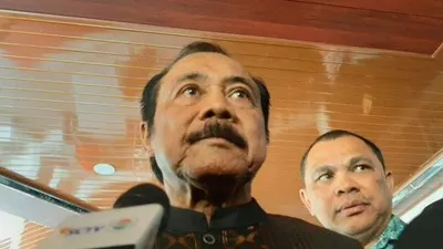 Dewan Pertimbangan Presiden (Wantimpres), Subagyo Hadi Siswoyo, menyebut kondisi Menkopolhukam Wiranto semakin baik, di RSPAD Gatot Soebroto, Jakarta Pusat, Jumat (11/10/2019)/Tribunjakarta