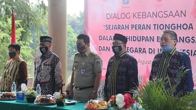 Dialog kebangsaan FKUB DKI Jakarta dan Wakil Gubernur Ahmad Riza Patria, TMII, Jakarta Timur Selasa (11/08/2020) (dok: beritajakarta.id)