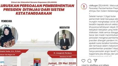 Postingan terakhir akun Instagram CLS FH UGM sebelum tidak bisa diakses. (Instagram/clsfhugm)