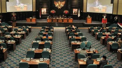 Suasana ruang sidang DPRD DKI Jakarta ( Suara Pembaruan / Ruht Semiono )