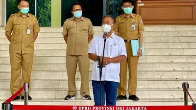 Ketua DPRD DKI Jakarta Prasetio Edi Marsudi mengumunkan kantor DPRD akan tutup sementara selama dua pekan karena kasus corona/ instagram