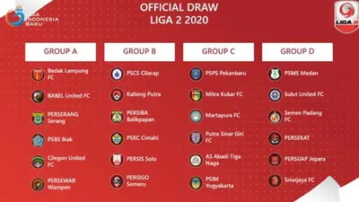 Hasil drawing Liga 2 (screenchoot)