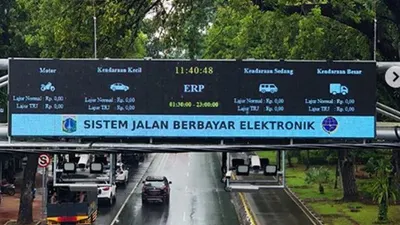 ERP di Jalan Medan Merdeka Barat, Jakarta Pusat. (Kompas.com)