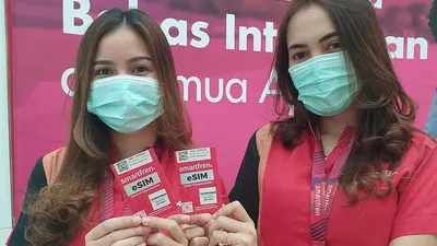 Smartfren meluncurkan embedded sim card (eSIM) untuk smartphone berbasis android awal Juni ini.(dok)