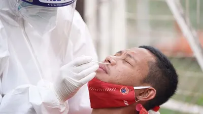 Pemain tengah Persija Jakarta, Evan Dimas Darmono menjalani tes swab kedua. (Ayojakarta.com/dok Persija)