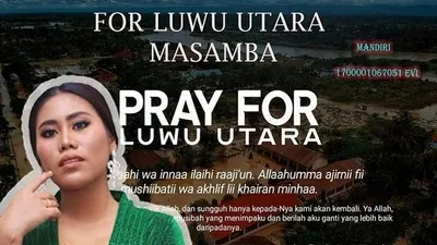 Pendangdut Evi Masamba menggalang dana untuk korban di Luwu Utara Sulawesi Selatan/ instagram