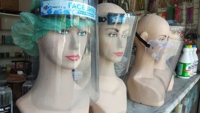 Contoh face shield Predacare (Ayobekasi/Firda Puri)