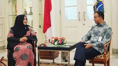 Anggota DPD RI, Fahira Idris dan Gubernur DKI Jakarta, Anies Baswedan/Beritabuana.co