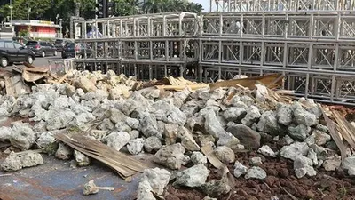 Gabion Bunderan HI (Liputan6.com/Herman Zakharia)