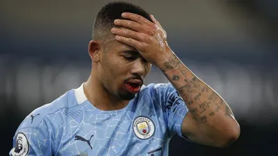 Gabriel Jesus dari Manchester City termasuk salah satu pemain yang positif Covid-19.  Foto: Clive Brunskill/ Pool via AP