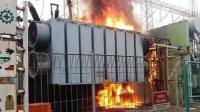 Gardu PLN Di Cempaka Mas Terbakar (Instagram @jktinfo)