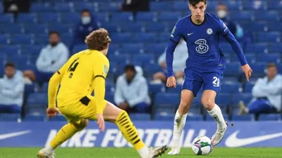 Gelandang serang Chelsea Kai Havertz (kanan) mencetak hattrick ke gawang Barnsley dalam pertandingan Piala Liga Inggris.. Foto: EPA-EFE/Neil Hall