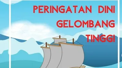 iliustrasi gelombang tinggi/ instagram BMKG