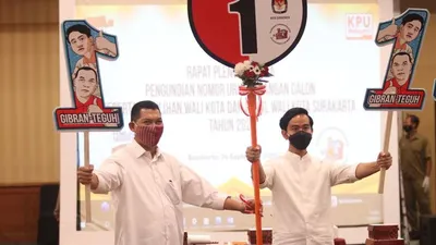 PILKADA SOLO: Gibran – Teguh Nomor Urut 1, Bajo Dapat Nomor 2