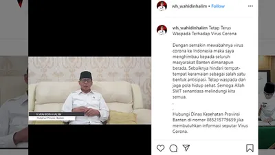 Umumkan Warganya Positif Covid-19, Gubernur Banten Langgar Aturan