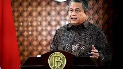 Gubernur Bank Indonesia Perry Warjiyo saat konferensi pers melalui streaming di Jakarta, Selasa (31/3 - 3030). (Dok. Bank Indonesia)