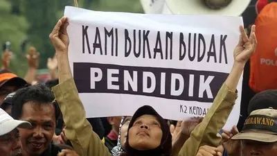 ilustrasi guru mengajar/ Republika