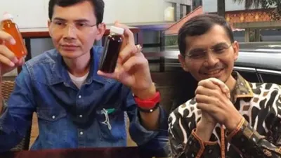 kolase Hadi Pranoto yang dilaporkan terkait hoaks herbal penyembuh corona/ Suara.com