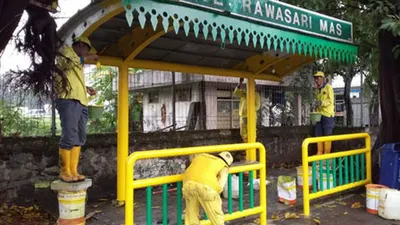 Ilustrasi mempercantik halte bus/beritajakarta.id