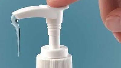 Ilustrasi cairan pembersih tangan (hand sanitizer).