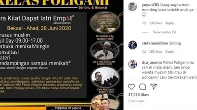 Kelas Poligami beristri empat (instagram @lambe_turah)