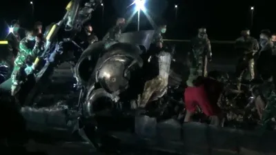 Puing Helikopter TNI AD MI-17 Dibawa ke Pusdiklat Penerbad