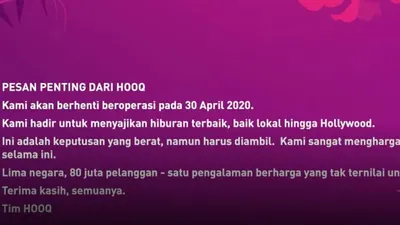Hooq pamit kepada penggemarnya. (hooq.tv)