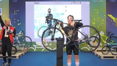 Lomba sepeda virtual bjb Cycling DigiCash V-Ride Series 5 berlangsung meriah. (dok bjb)