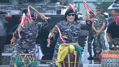 Upacara HUT ke-57 Kowal di Bhumi Marinir Cilandak, Jakarta Selatan, Senin (6/1/2020) (Dispen Lantamal III)