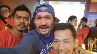 Ibnu Jamil bersama Bambang Pamungkas